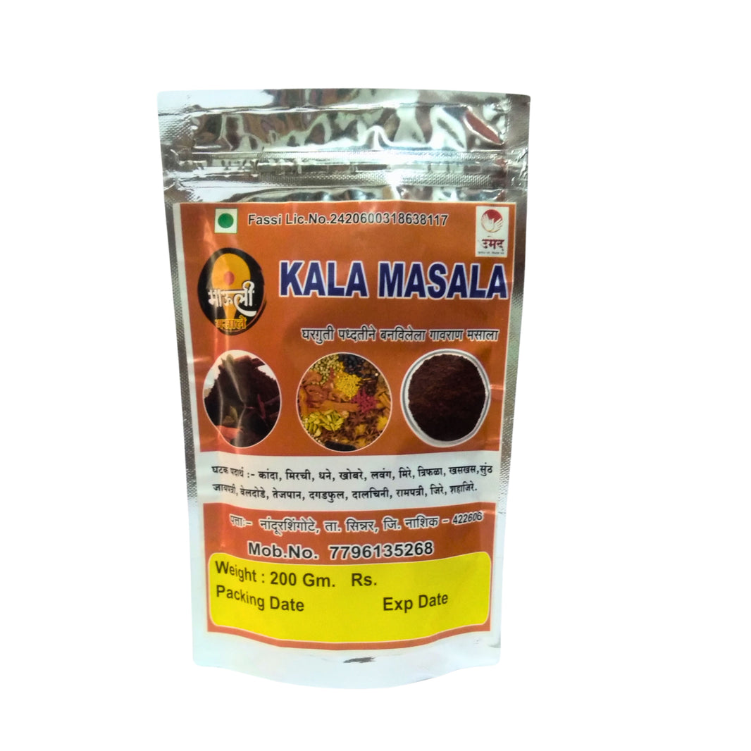 MAULI, Kala Masala, Renukamata SHG, No Added Colours & No Preservatives, Pack Of 200 gm