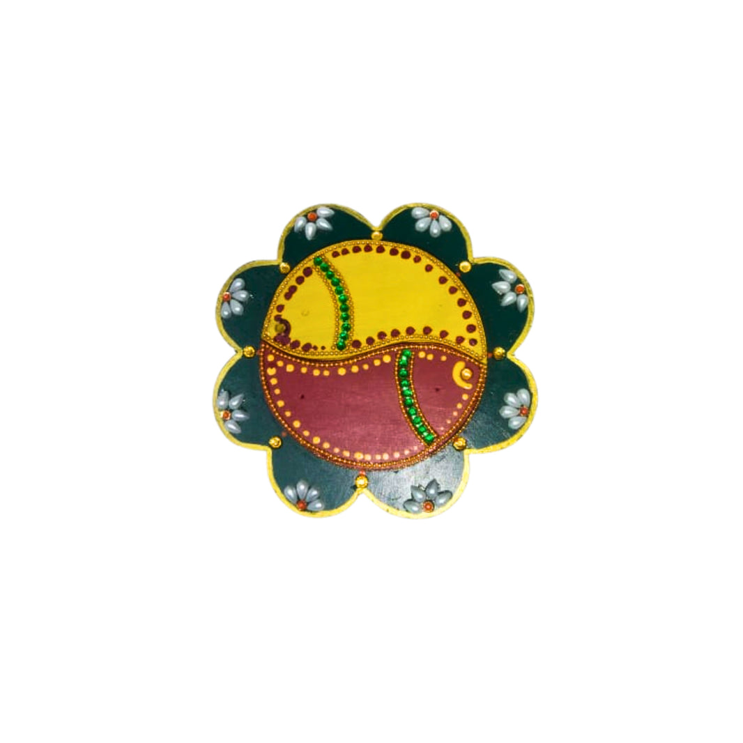 NAMA FUSION, Haldi Kumkum Karanda (Holder), Fish Shape, Yogiraj SHG, Local Craftsmanship, Pack of 1 no