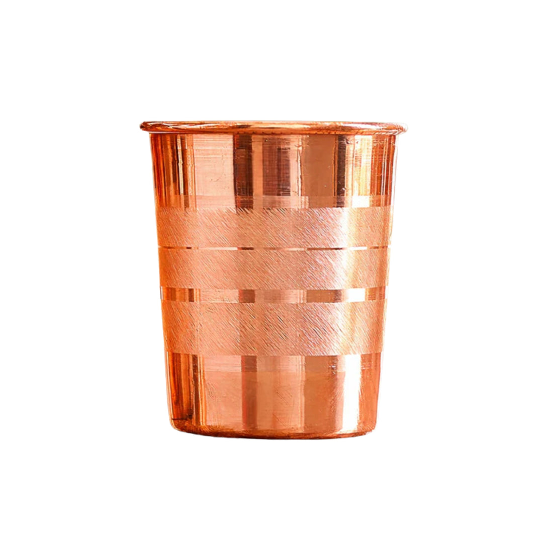 GRAMIN ARTIST Pure Copper Glass 300ml Pack Of 1 Piece Traditional Drinking Glass Ayurvedic Health Benefits Durable Design