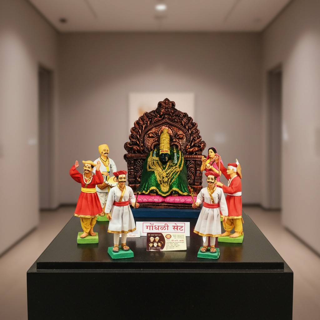 SHRI ART – Ghondhali Set Handcrafted Figurines Cultural & Durable Craft Pack of 7 Pieces