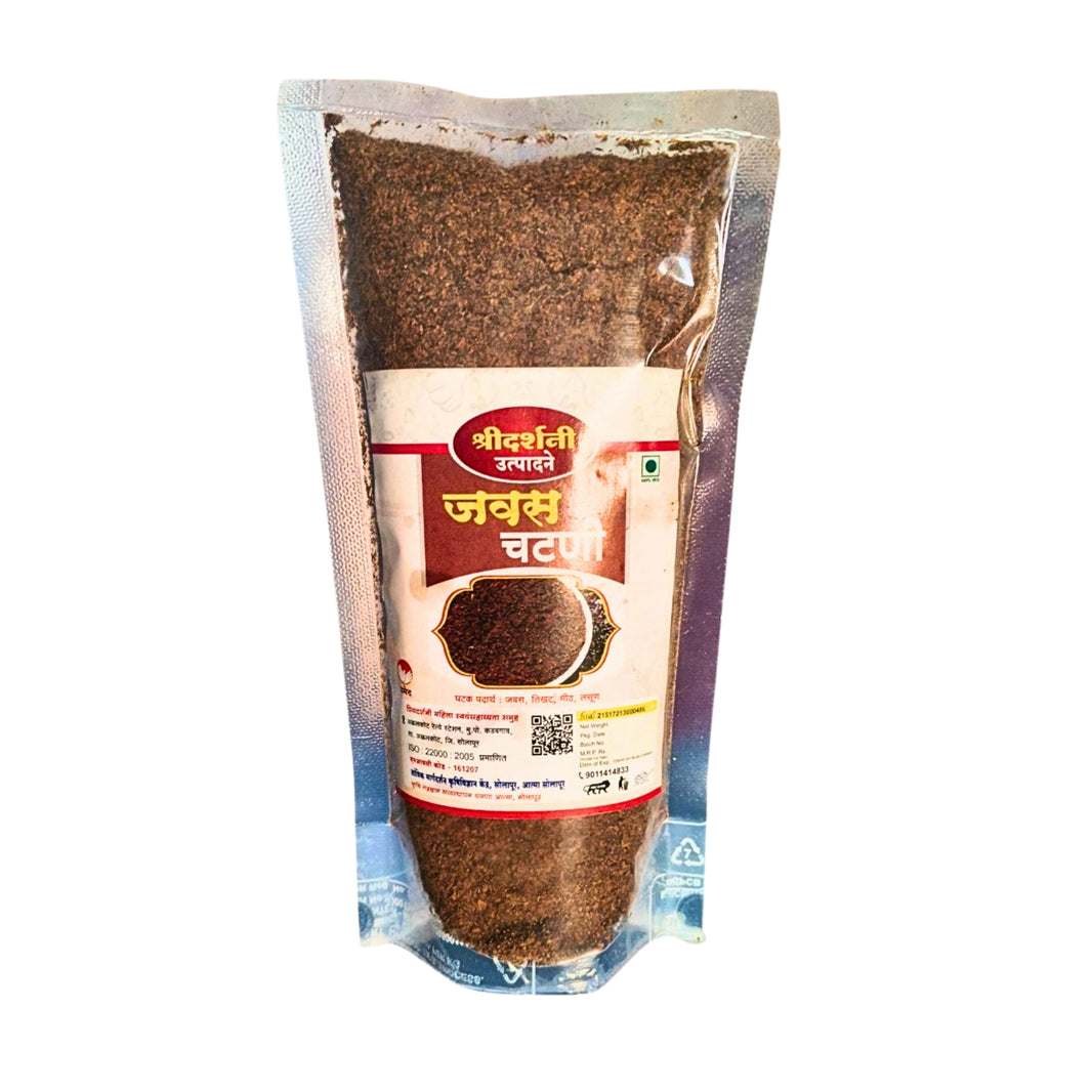 SHREEDARSHANI FOODS Javas Chatani Omega 3 Rich Roasted Flaxseed Chutney Nutty Traditional Maharashtrian Flavour Ideal With Bhakri Rice And Daily Meals 250gm