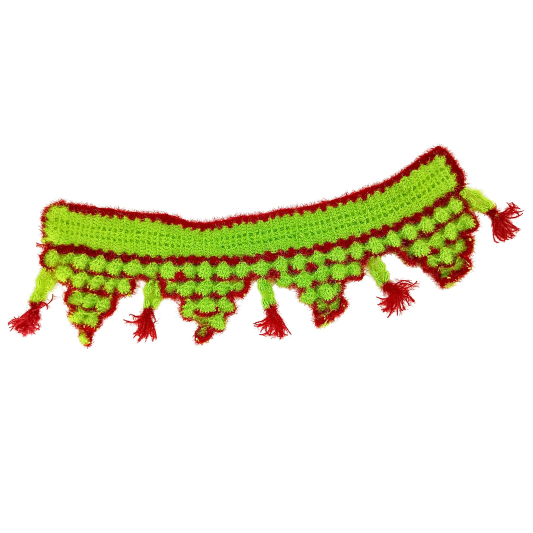 VAISHNAVI Woolen Toran, Green Colour, Made By Vaishnavi SHG, Pack Of 1 Piece