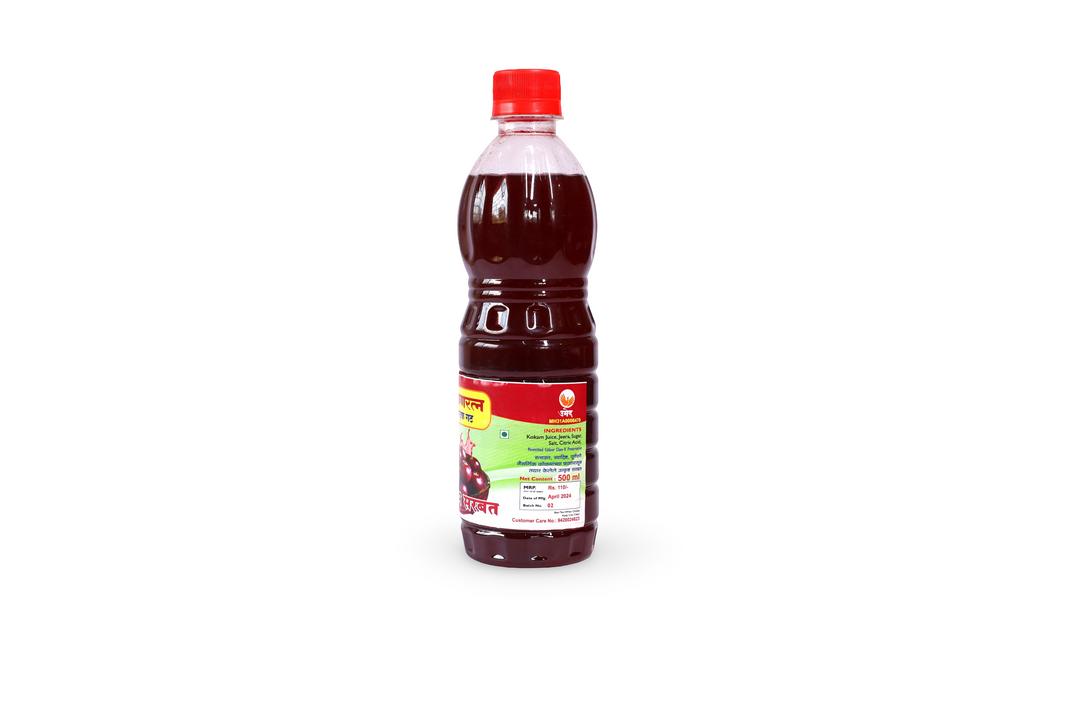 Kokanratna Kokam Sharbat, Natural Ingredients, No Artificial Essence,  Pack of 500 ml