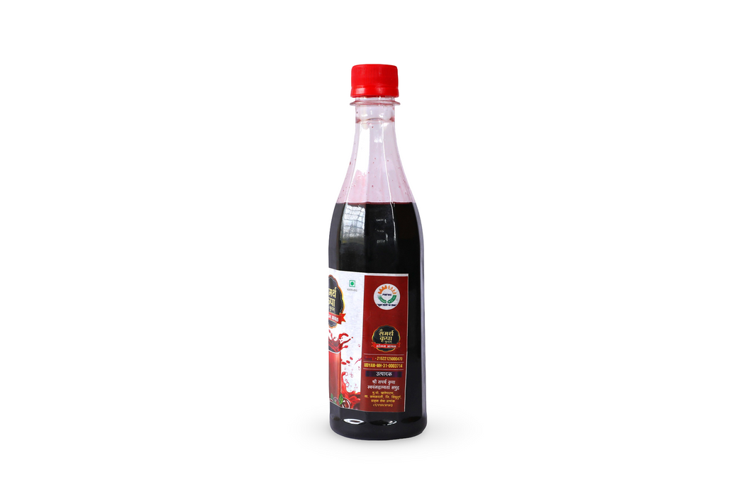 SHRI SAMARTHKRUPA Kokam Sharbat, Natural Ingredients, No Artificial Essence,  Pack of 500 ml