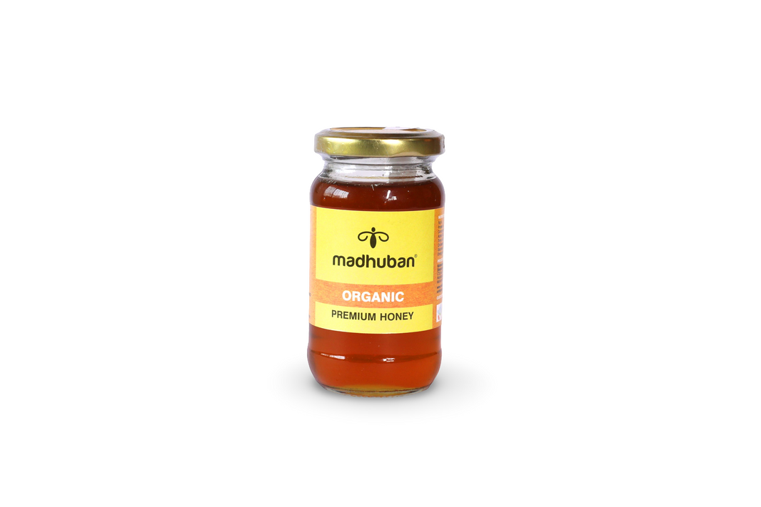 MADHUBAN Organic Premium Honey, Om Producer Group, Made By Natural Ingredients, No Artificial Flavours, Pack of 250 gm