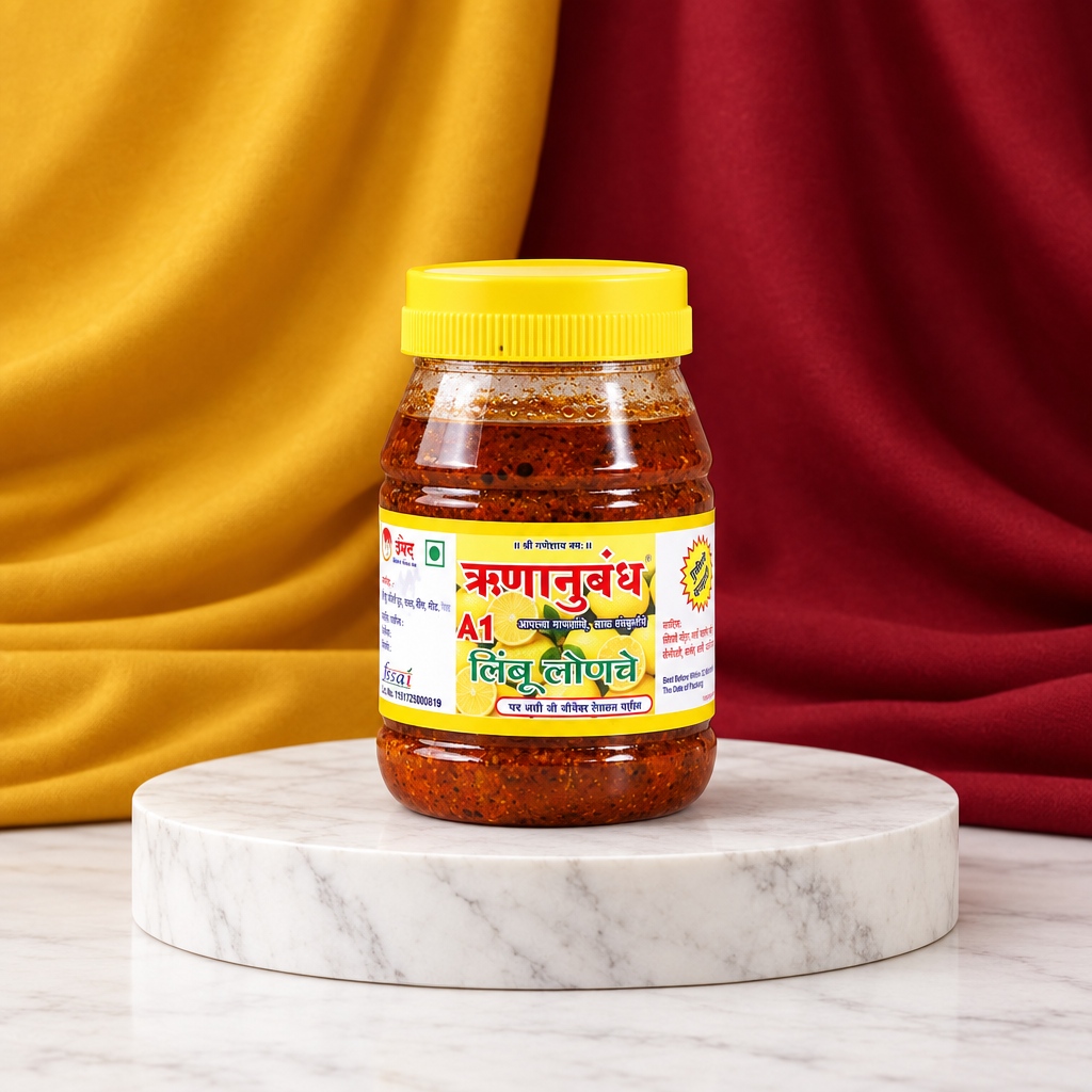 RUNANUBANDH Lemon Pickle, Natural Ingredients, No Artificial Essence, Pack of 200 gms