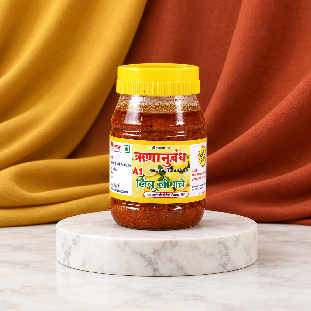 RUNANUBANDH Lemon Pickle, Natural Ingredients, No Artificial Essence, Pack of 500 gms