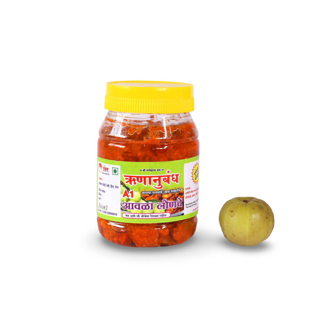 RUNANUBANDH Avala Pickle, Natural Ingredients, No Artificial Essence, Pack of 200 gms