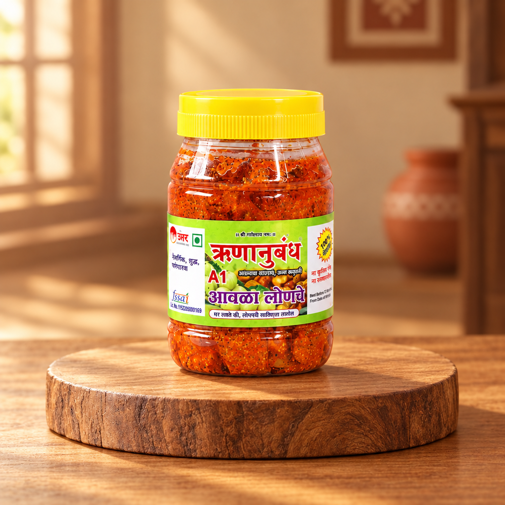 AMRUT Kairi masala pickle,Natural Ingredients, No Artificial Essence, Pack of 1000 gms