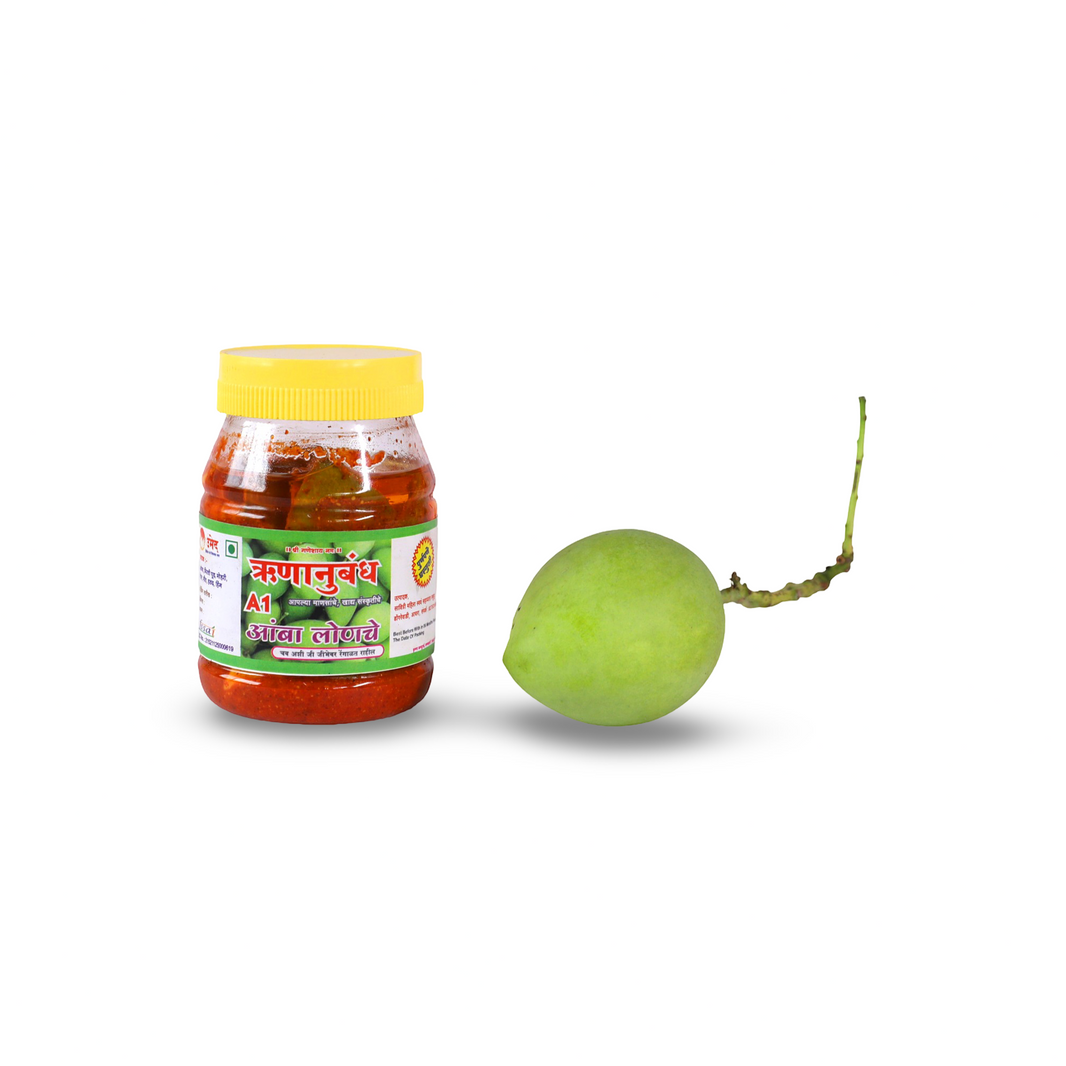 RUNANUBANDH Mango Pickle, Natural Ingredients, No Artificial Essence, Pack of 200 gm