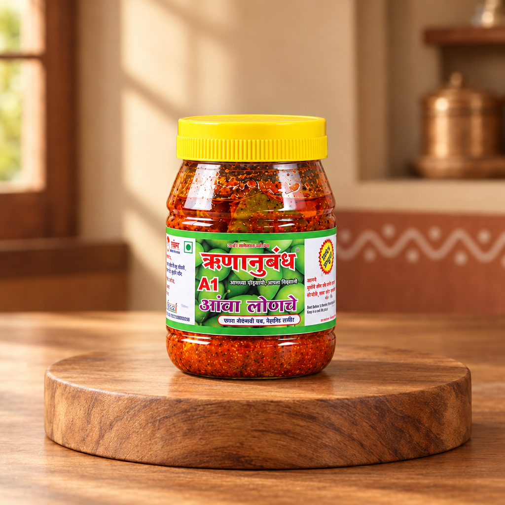 RUNANUBANDH Mango Pickle, Natural Ingredients, No Artificial Essence, Pack of 200 gm