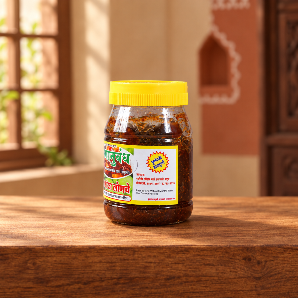 रुणानुबंध गोड आंब्याचे लोणचे, नैसर्गिक साहित्य, कोणतेही कृत्रिम सार नाही, 1000 ग्रॅमचा पॅक