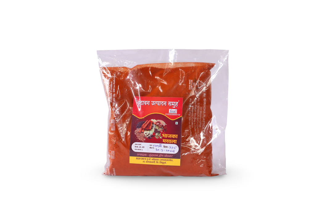 VRUNDAVAN UTPADAK SAMUH, Spices, Bhajaka Masala, Made By Natural Ingredients, No Artificial Chemicals, Pack Of 200 gm