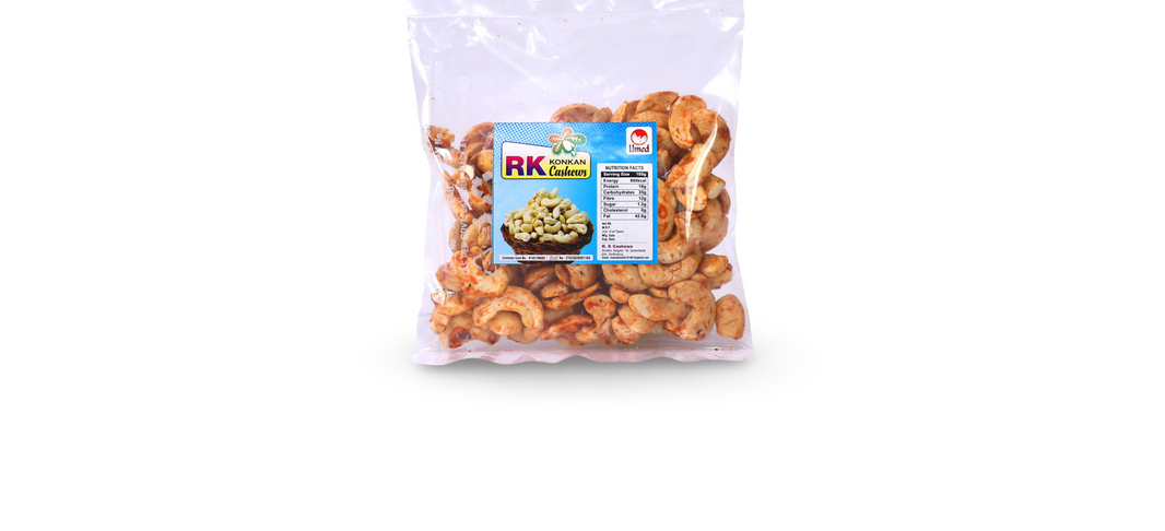 R K CASHEWS, Chatpata Cashew, Healthy, Fiberous, Natural Flavour, Pack of 100 gm