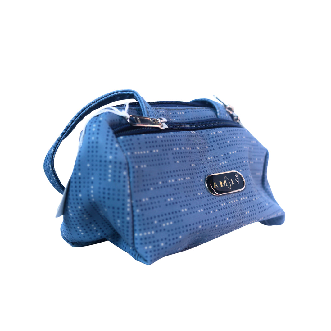 AMIV Hand Purse Blue Colour, Handmade by Triveni SHG, Eco-friendly and Washable, Pack Of 1 no