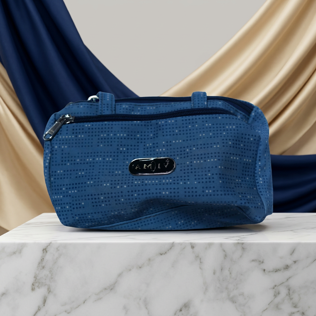 AMIV Hand Purse Blue Colour, Handmade by Triveni SHG, Eco-friendly and Washable, Pack Of 1 no