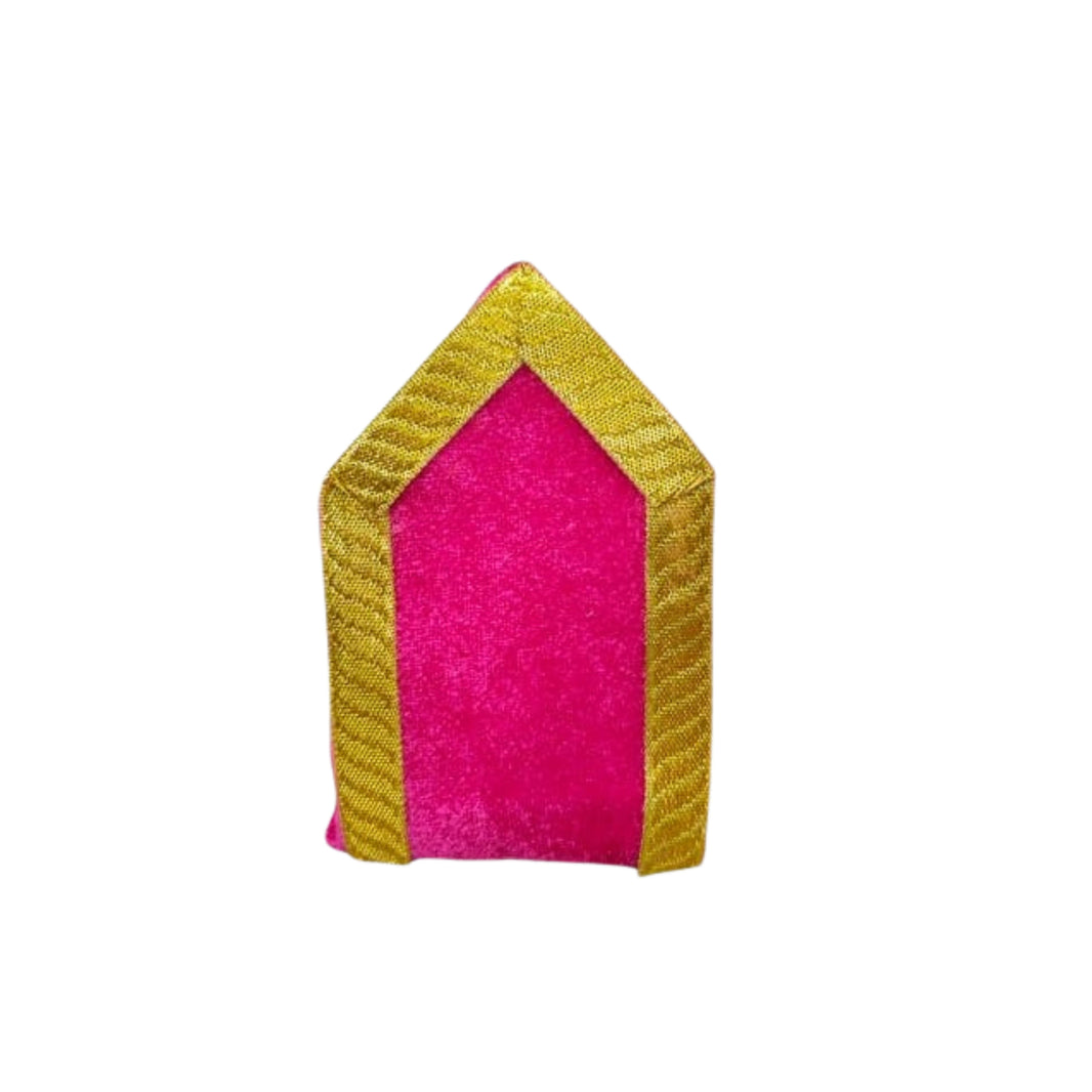 MORAYA Velvet Back Cushion for God Idols, Medium, Decorative Pillow, Pink Colour, Rukhamini SHG, Pack Of 1
