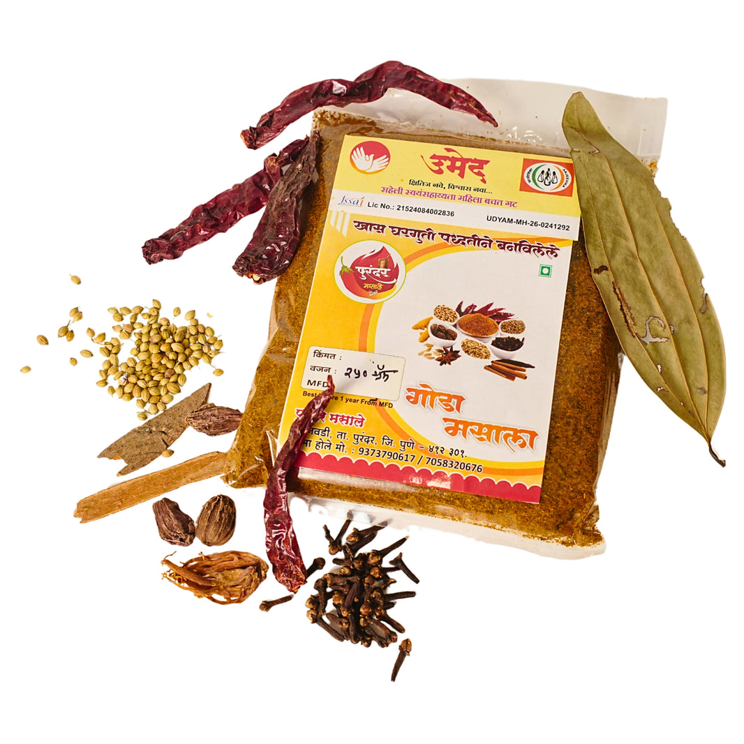 PURANDAR MASALA,Goda Masala, Saheli SHG, Made by Natural Ingredients, No Artificial Chemicals, Pack of 250 gm