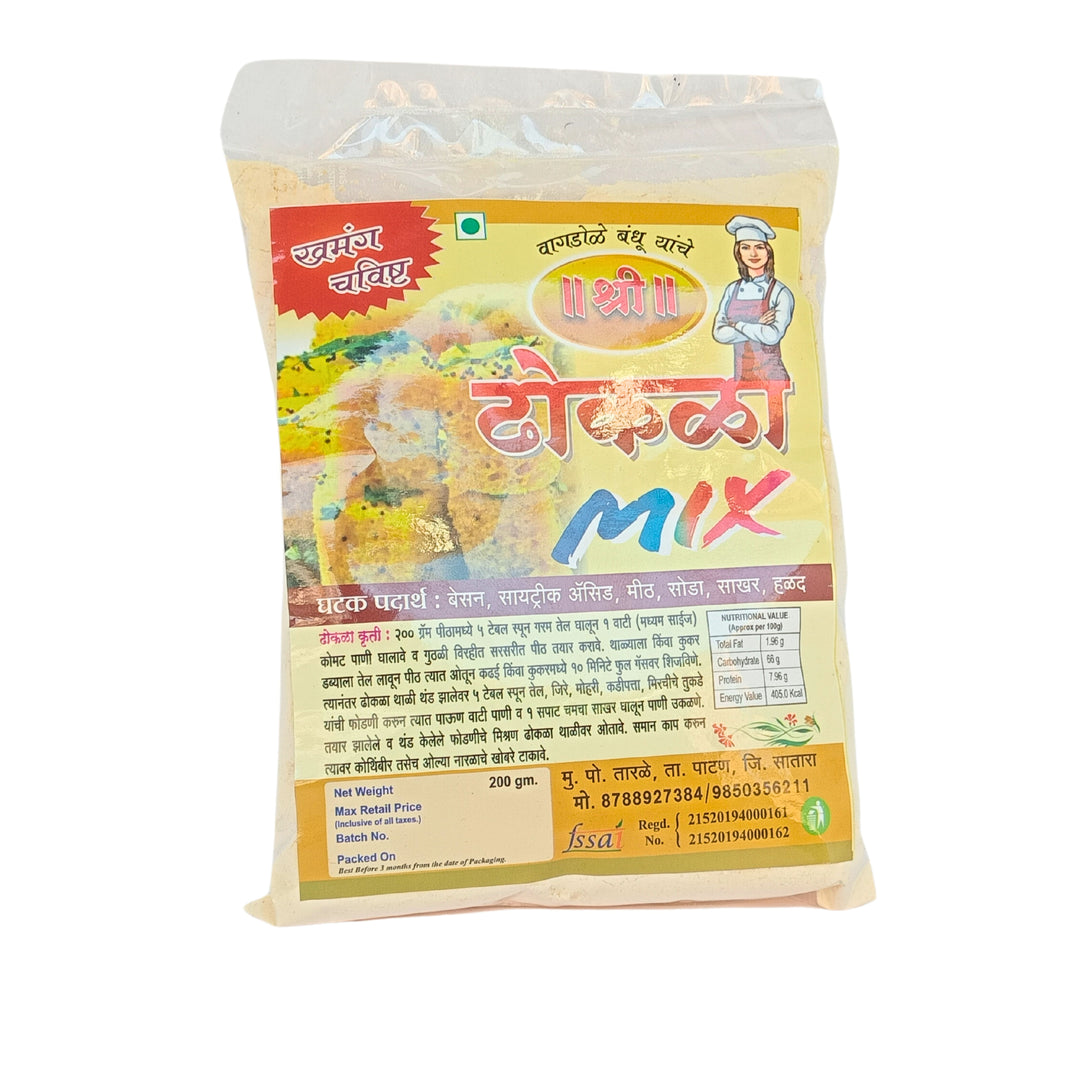 SHREE BY KIRTEE Dhokala Flour, Navchaitanya SHG, Made By Natural Ingredients, No Artificial Flavour, Pack of 200 gm