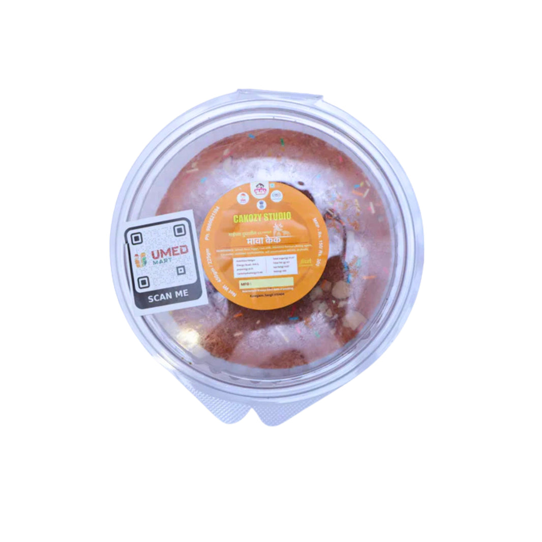 CAKOZY STUDIO, Orange Mava Cake, Local Craftsmanship, Pack Of 500 gm
