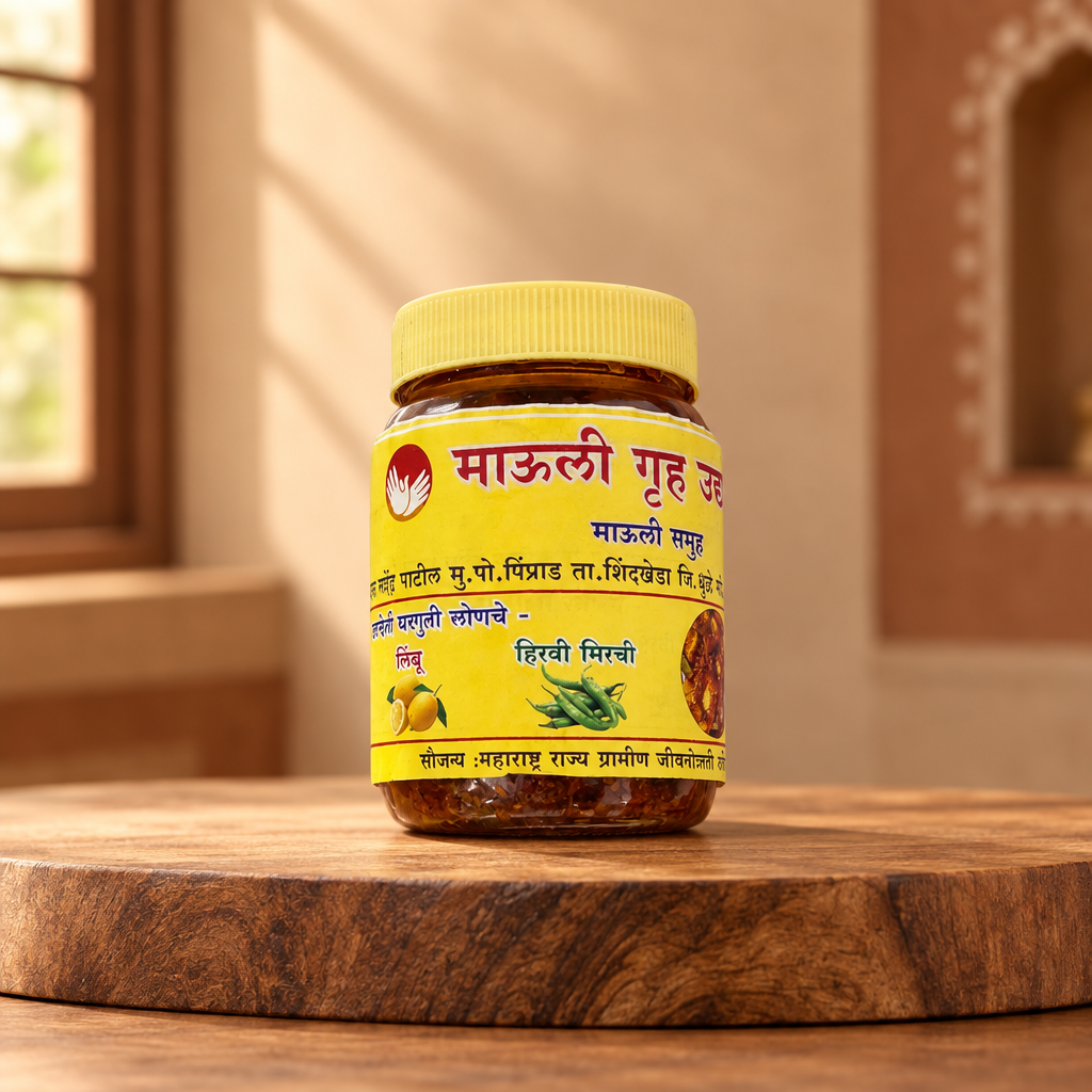 MAULI GRUH UDYOG Limbu Lonche Pack Of 250gm Lemon Pickle Tangy Salty Digestive Traditional Meal Companion