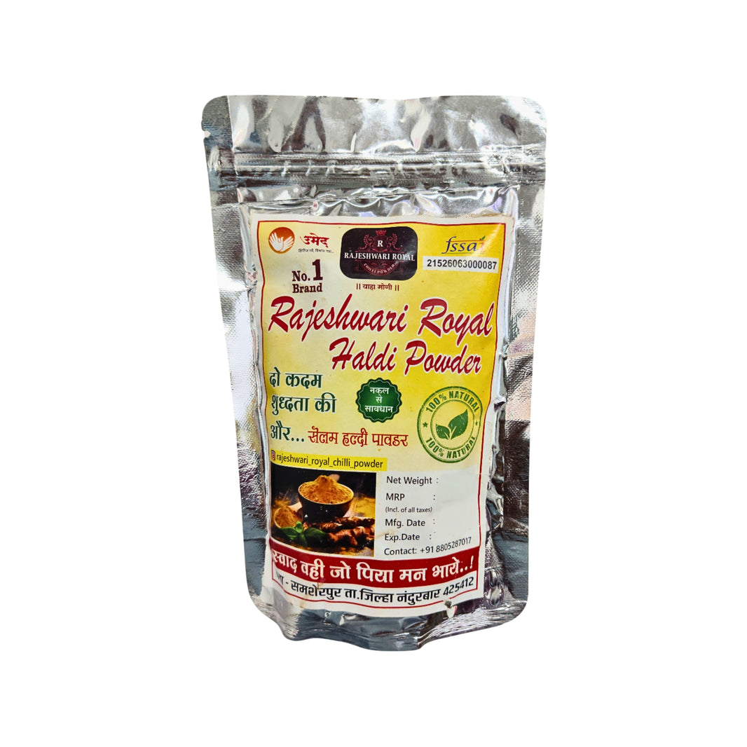 RAJESHWARI ROYAL Halad Powder Turmeric Powder Pack of 200 gm Pure Rich Color Aromatic Traditional Cooking Spice Premium Quality Hygienically Processed Fresh