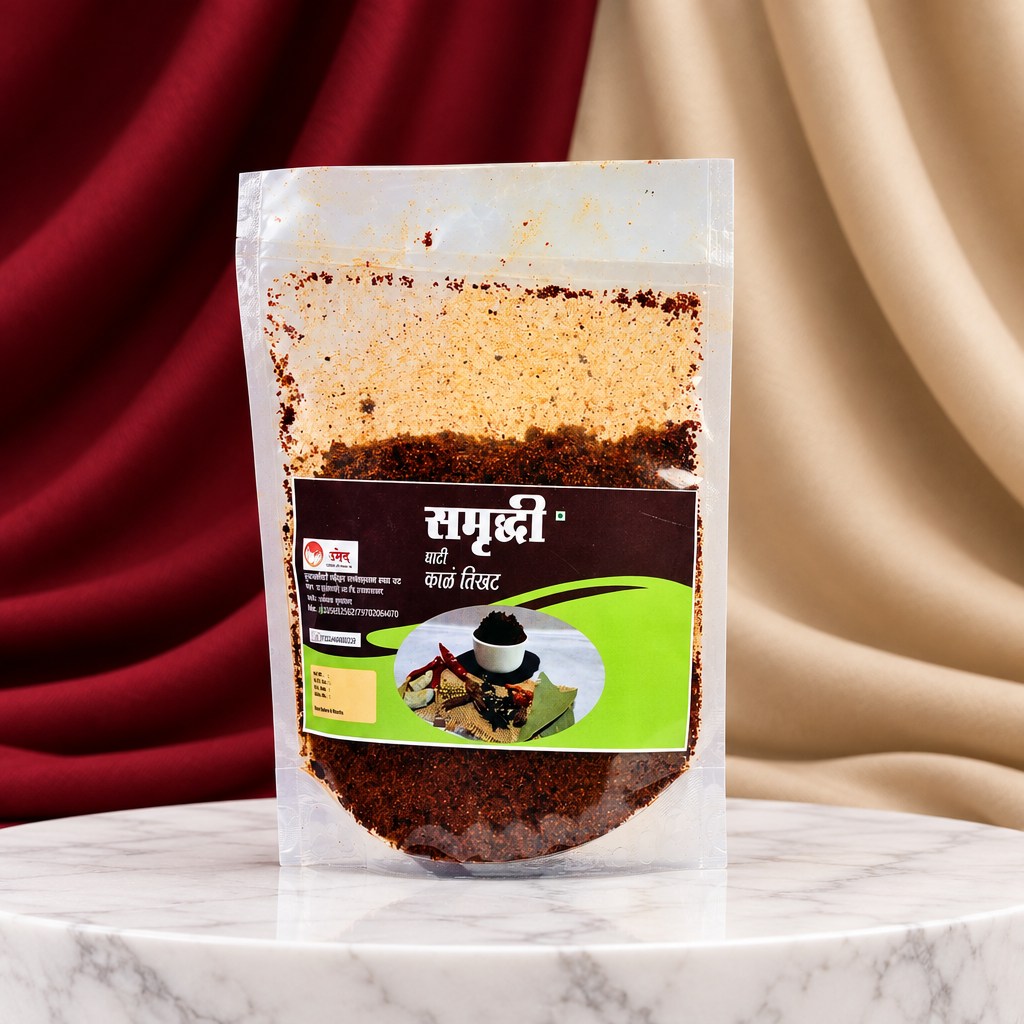 SAMRUDHI – Samrudhi Kale Tikhat - pure, farmer-made, natural - Pack of 500 g