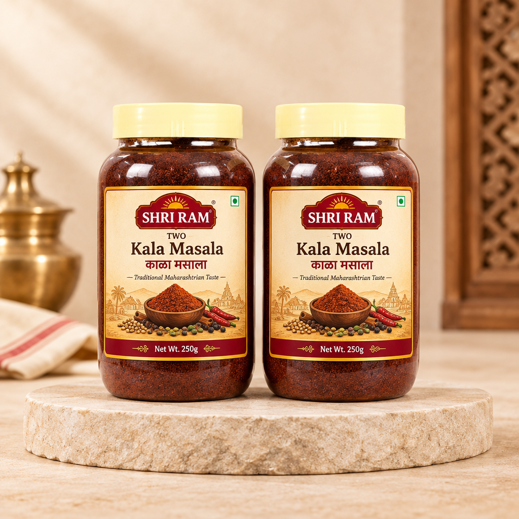 SHRI RAM Kala Masala Pack of 500 gm(250g X 2) Traditional Maharashtrian Spice Blend Rich Aroma Authentic Flavor Slow Roasted Kitchen Masala Premium Taste