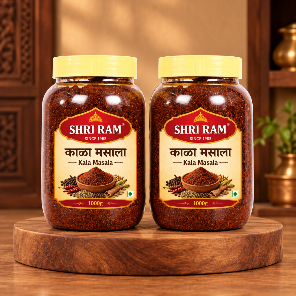 SHRI RAM Kala Masala Pack of 2000 gm(1000g X 2) Traditional Maharashtrian Spice Blend Rich Aroma Authentic Flavor Slow Roasted Kitchen Masala Premium Taste