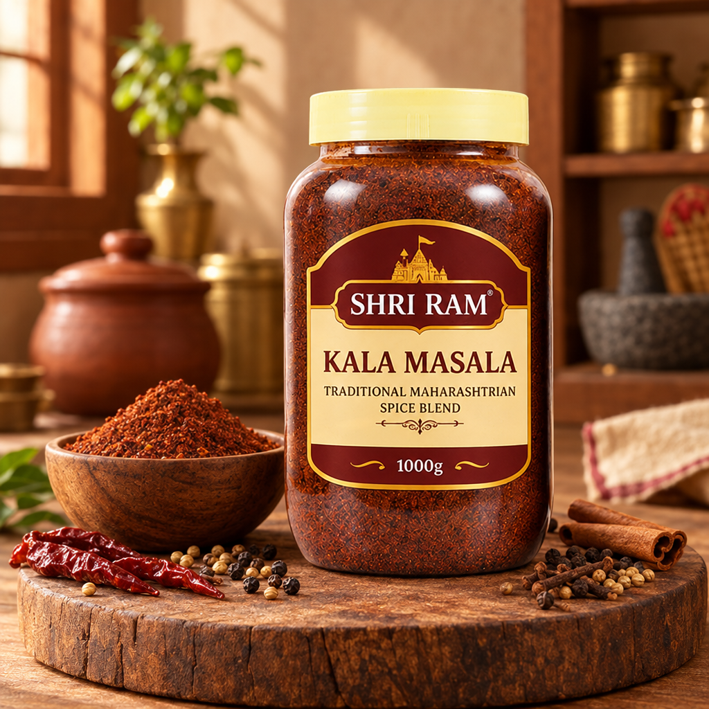 SHRI RAM Kala Masala Pack of 1000 gm Traditional Maharashtrian Spice Blend Rich Aroma Authentic Flavor Slow Roasted Kitchen Masala Premium Taste