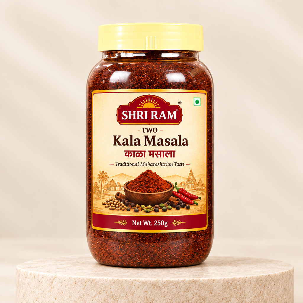 SHRI RAM Kala Masala Pack of 250 gm Traditional Maharashtrian Spice Blend Rich Aroma Authentic Flavor Slow Roasted Kitchen Masala Premium Taste