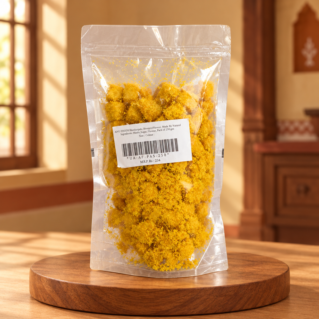 ANUJ FOODS Handmade Pineapple Shankarpale, 250 g | No Artificial Colours or Added Flavours