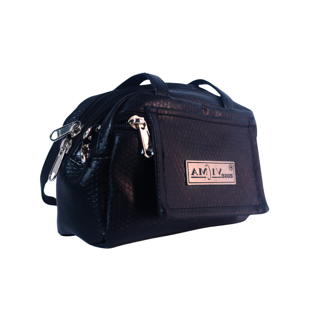 AMIV Hand Purse Black Colour, Handmade by Triveni SHG, Eco-friendly and Washable, Pack Of 1 no