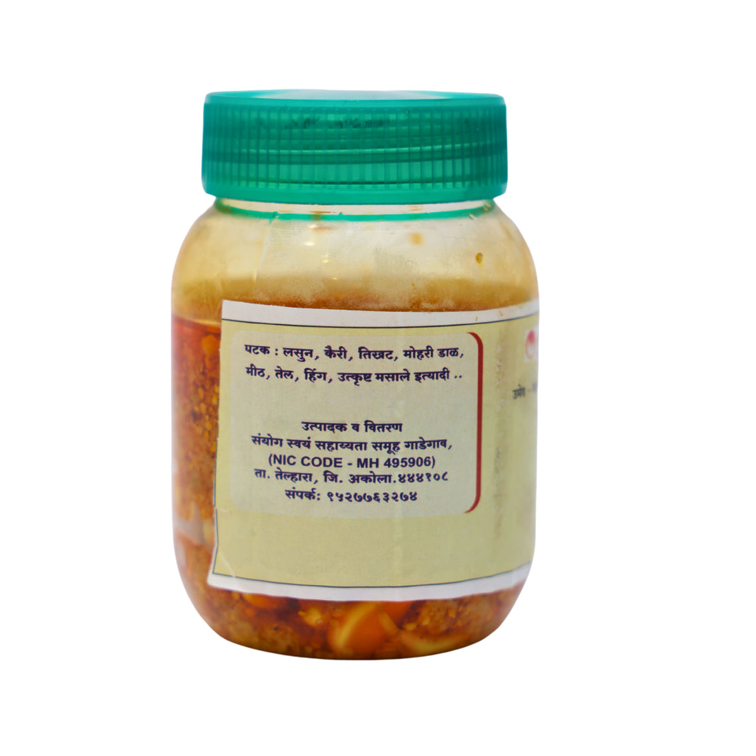 NISARG,Sanyog Garlic Pickle, Natural Ingredients, No Artificial Essence, Pack of 250 gms