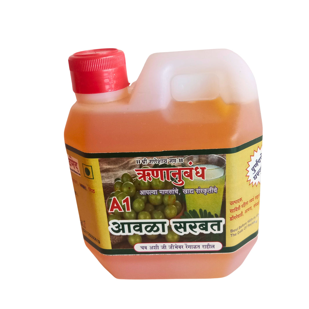 RUNANUBANDH Awala Sarbat, Natural Ingredients, No Artificial Essence, Pack of 1000 ml