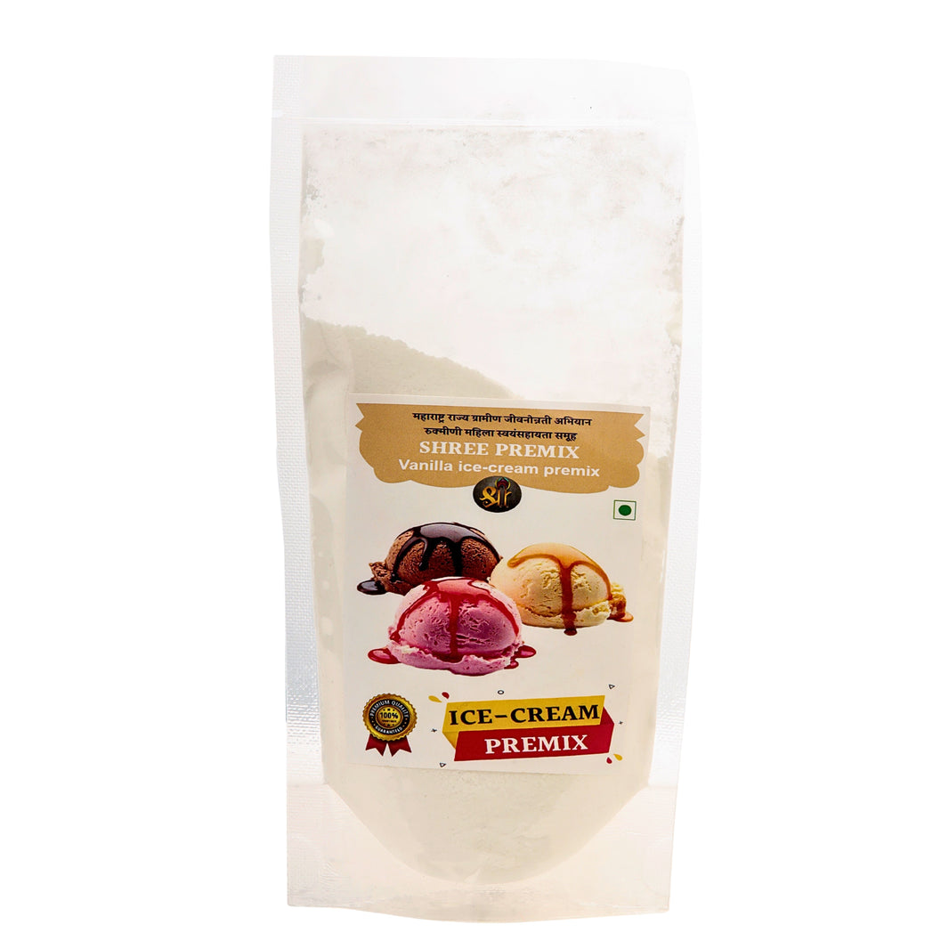 RUKMINI MAHILA SHG Vanilla Ice-Cream Premix Handmade with Care, Authentic Taste, Preservative-Free Pack of 100gm