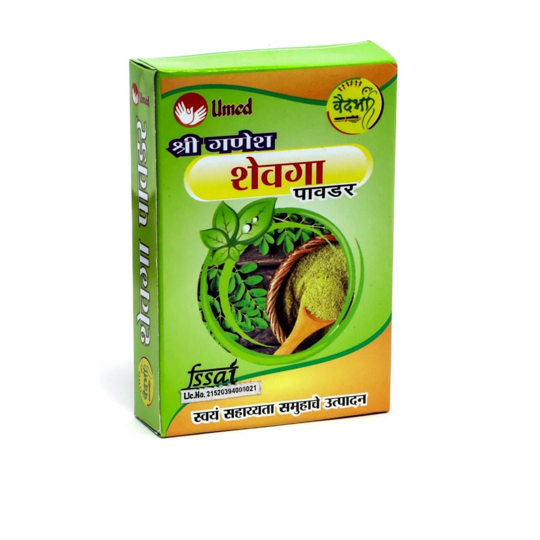 SHRI GANESH Shevga Powder, Moringa Powder, Kumkum SHG, Made By Natural Ingredients, No Artificial Chemical, Pack of 40 gm