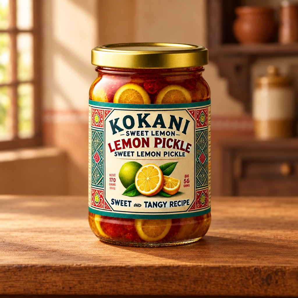 Assal Kokani,Sweet Lemon Pickle, Natural Ingredient, No Artificial Essence, Pack of  500 gms