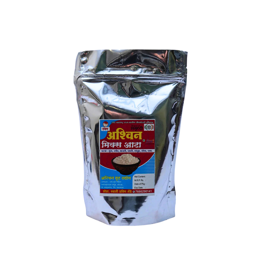 ASHWIN, Mix Atta Flour, JAI GRUHA SHG, Natural Ingredients, No Artificial Chemical, Pack of 500 gm