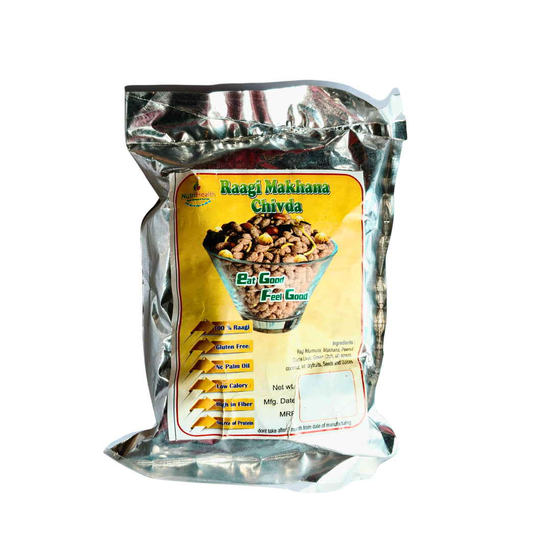 NAVJYOT – Ragi Makhani Chivada (100 Gm). | Nutritious, No Added Flavour, No Added Colour, Handmade | Pack of 1 kg