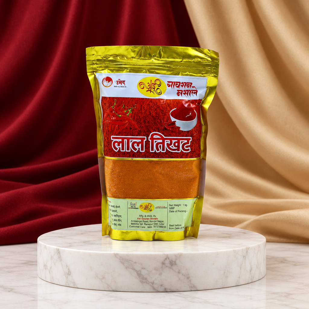 AAI GAVRAN MASALE Red Chilli Powder (Lal Tikhat), 1 kg