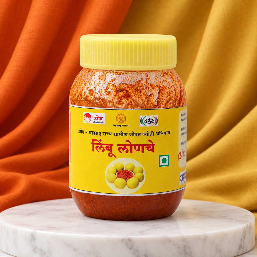 NISARG,Sanyog Lemon Pickle, Natural Ingredients, No Artificial Essence, Pack of 500 gms