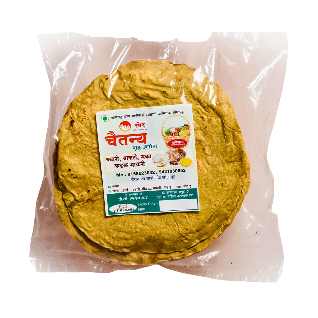 CHAITANY GRUH UDYOG Bajari Kadak Bhakari Nutritious Pearl Millet Flatbread High Fibre Filling Food Authentic Rural Maharashtrian Taste 150gm