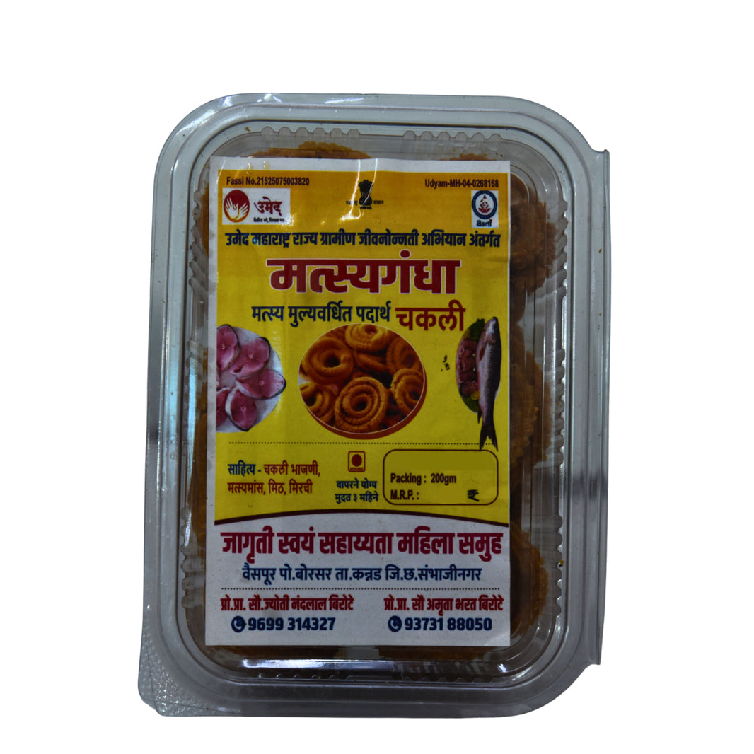MATSYGANDHA Matsy Muly Vardhit Padarth Chakali Pack Of 100gm Traditional Seafood Inspired Crunchy Snack