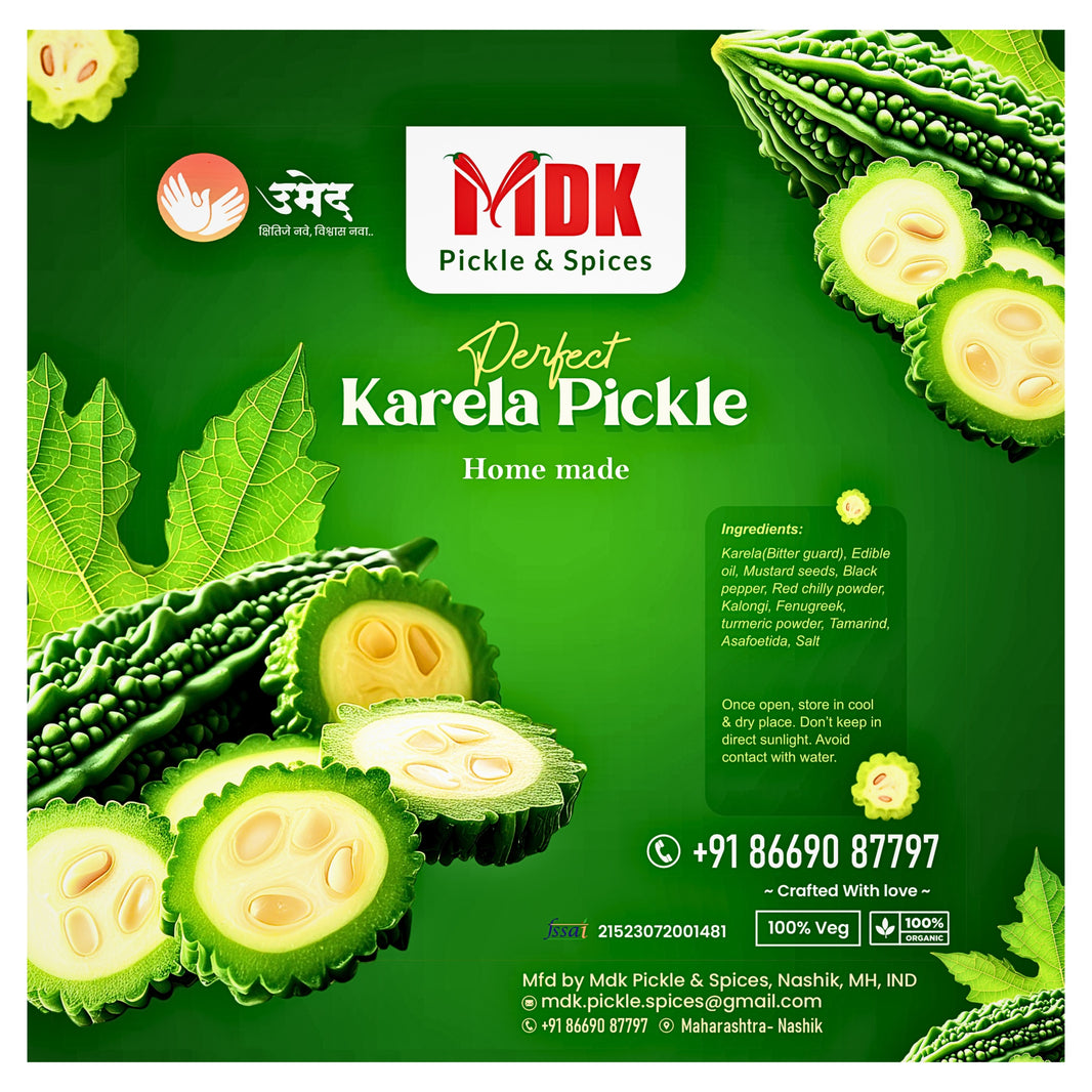 MDK – Karela Pickle bitter-sweet, authentic, homemade Pack of 200 gm