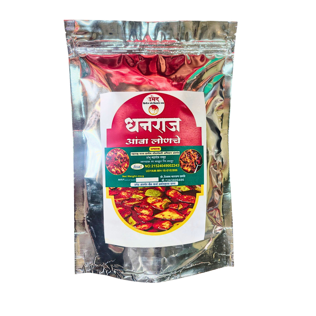 DHANRAJ Mango Pickle Traditional Mango Pickle Authentic Maharashtrian Taste Chemical Free 250 gm