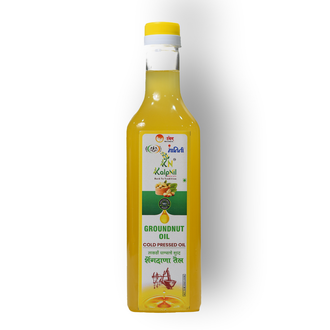 KALPNIL Pure Groundnut Oil, Wooden Pressed Oild,  Sakhi SHG, Natural, Chemical Free, 500 ml