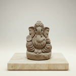 OM SAI SHG, Gomai Eco-Friendly Shenacha (CowDung) Ganpati Statue 9 Inch,Handcrafted, Clay & Cow Dung, 100% Biodegradable, Pack of 1