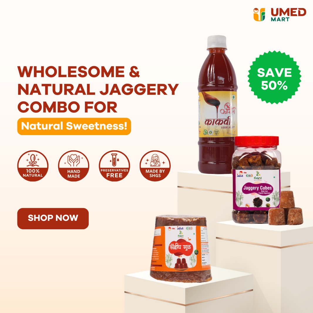 Pure Deshi Gul Combo Pack (Jaggery Cubes 450gm + Jaggery 950gm + Kakavi - Liquid Jaggery 450ml), Natural, Chemical Free