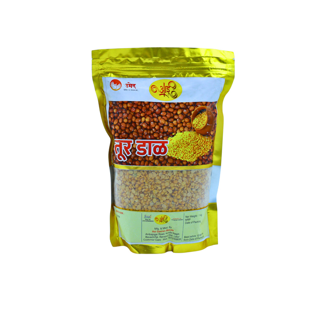 AAI GAVRAN MASALE Tur Dal, Radha Krushna SHG, No Added Colours & No Preservatives, Pack Of 1000gm